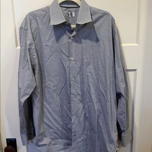 Men's Blue Patterned Shirt by Equilibrio XL Excellent condition.